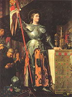 Жанна Д'Арк на коронации Карла VII в Реймском соборе